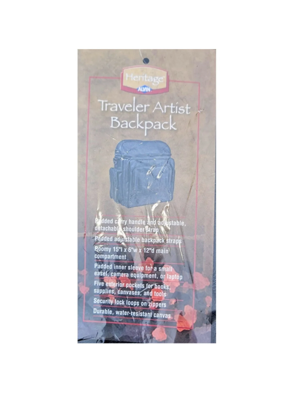 Alvin Heritage Traveler Artist Backpack Black 15